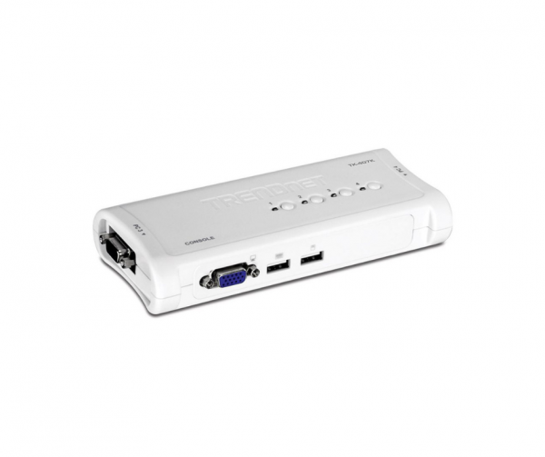 KIT DE KVM SWITCH VGA Y USB DE 4 PUERTOS TRENDNET